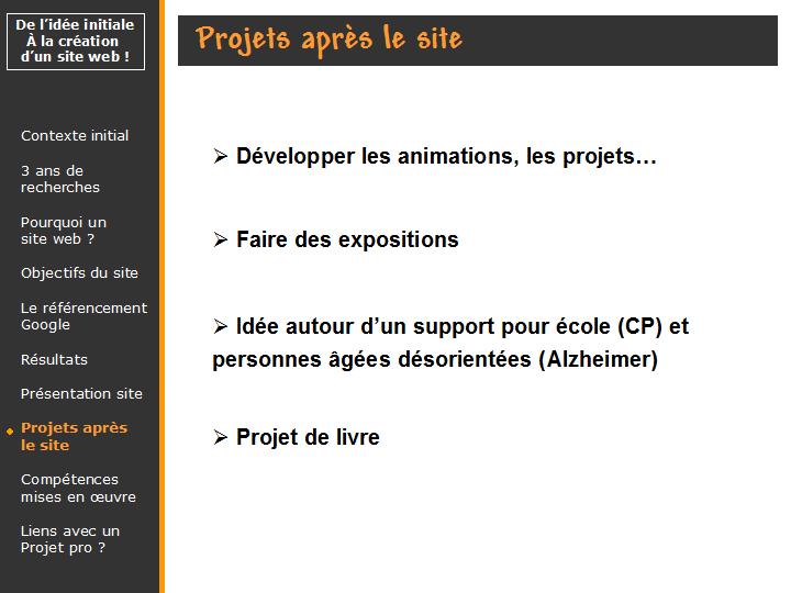 projets de l'association