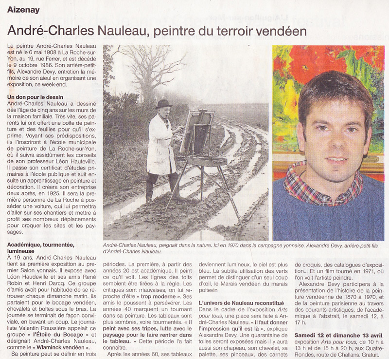 article dans le journal ouest-france