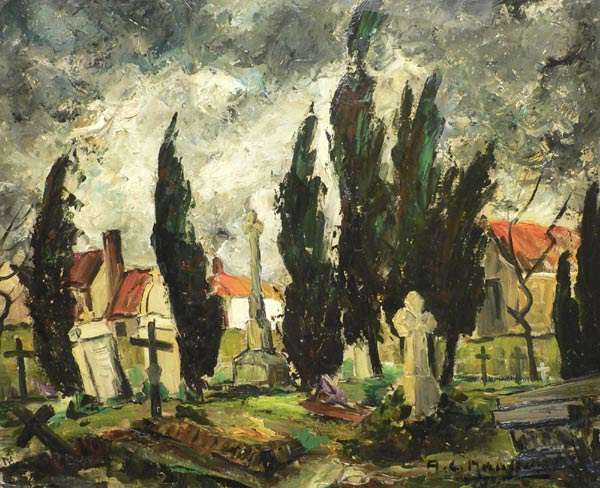 Tableau d'un cimetière