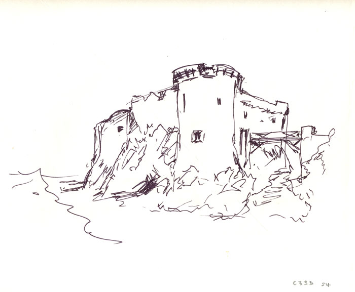 dessins le vieux chateau de l'ile d'yeu