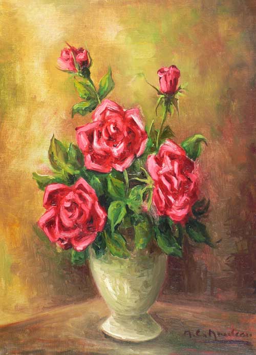 roses dans un vase