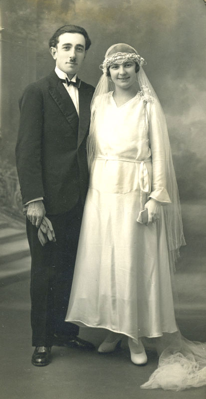 André-Charles et Henriette le jour du mariage à la roche sur yon