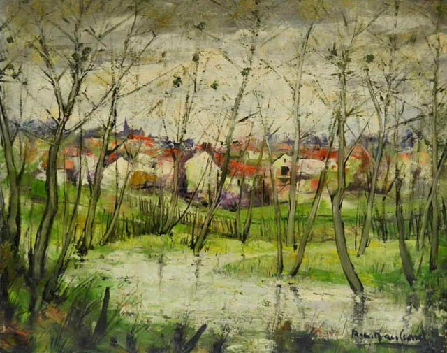 Paysage de Vendée, huile sur toile